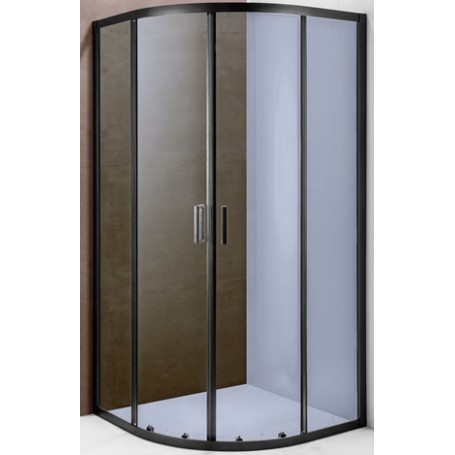 TK BLACK 80 SEMI-CIRCULAR SHOWER CABIN 80x80x195 cm