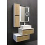 Vital 65 upper bathroom cabinet white gloss / oak