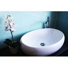 Lilian surface-mounted ceramic washbasin 590x400x150 mm