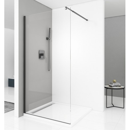 Wind black TRS80 - shower glass 80X200 cm