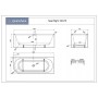 Neat right freestanding bathtub 180x75cm