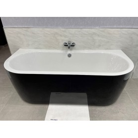 Essence zidna samostojeća kupaonska kada crna 185x80x62