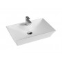 Arianna surface-mounted ceramic washbasin white 650x420x130 mm