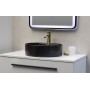 Noor surface-mounted ceramic washbasin black matt D420X120 mm