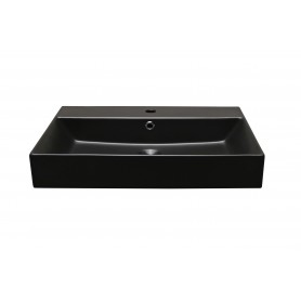 Olivia surface-mounted ceramic washbasin black matt 600x455x100 mm