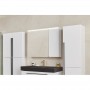 Sharp 60 upper bathroom cabinet white gloss