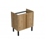 Sharp doors 70 lower bathroom cabinet oak natural gold handle