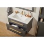 Eternity 80 lower bathroom cabinet graphite supermatt gold handle