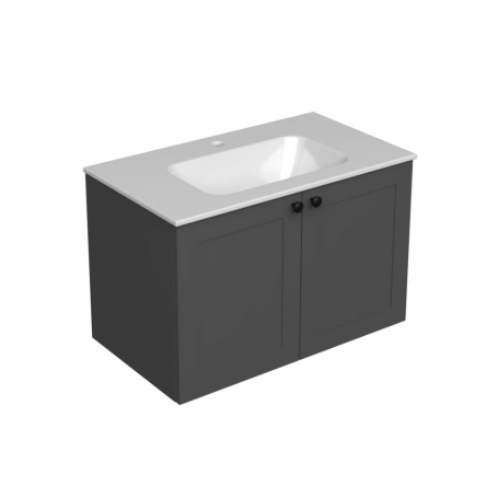 Victory 80 lower bathroom cabinet graphite supermatt