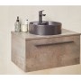 Noor surface-mounted ceramic washbasin black matt D420X120 mm