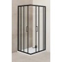 Linz Q Black TRS shower cabine 138-140×199 cm