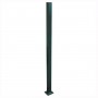 Post for panel fence 1250 mm (5x5 cm) with accesorries - green E