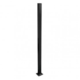 Post for panel fence 1550 mm (5x5 cm) with accessories - anthracite E