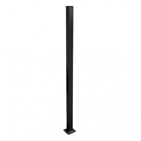 Post for panel fence 1550 mm (5x5 cm) with accessories - anthracite E