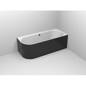 Neat Right Black matte freestanding bathtub 180x75cm