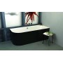 Neat Right Black matte freestanding bathtub 180x75cm