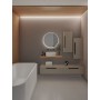 Hip side bathroom cabinet cashmere