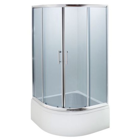 Manila 80 semicircular shower cabin with bathtub 80x80x196 cm