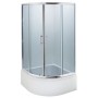 Manila 80 semicircular shower cabin with bathtub 80x80x196 cm