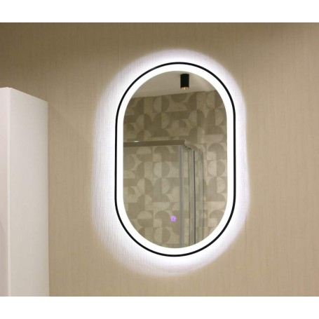 Frame-F oval B5080 mirror with led lighting 50x80 cm