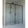 VIENNA WALL TRS SHOWER SCREEN BLACK 190-193 cm