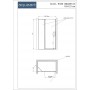 Salina B shower door 120X200 cm