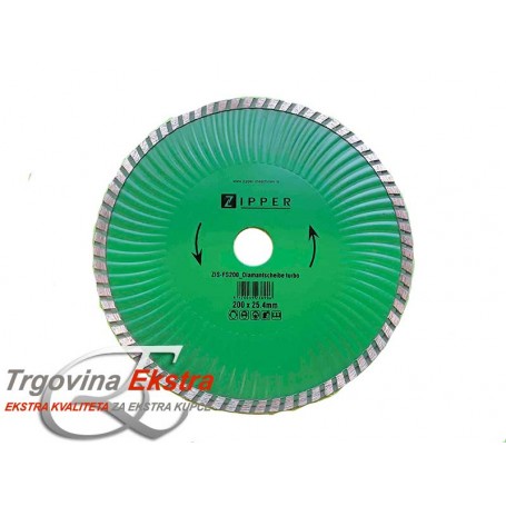 FS200DST - Diamond disc turbo 200x25,4mm Zipper Maschinen