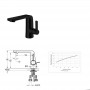 Beryl-A basin faucet black