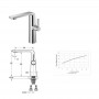 Beril-A basin faucet high chrome