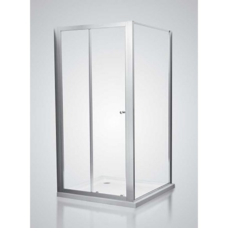 Domino rectangular shower cabin 2V 140x90cm BM 6mm EF