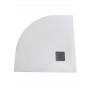 Bold S white 80R mineralsolid shower bath 800x800x30mm