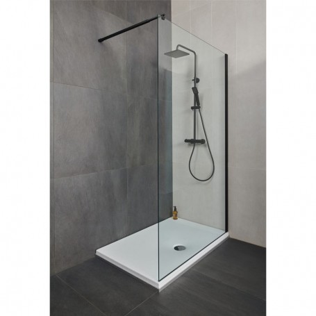 Vetro black TRS110F nano coating shower glass 110X200 cm