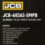 Set nasadnih udarnih ključeva 3/4" (17-50mm) i 1" (55-65 mm) JCB-68262-6MPB