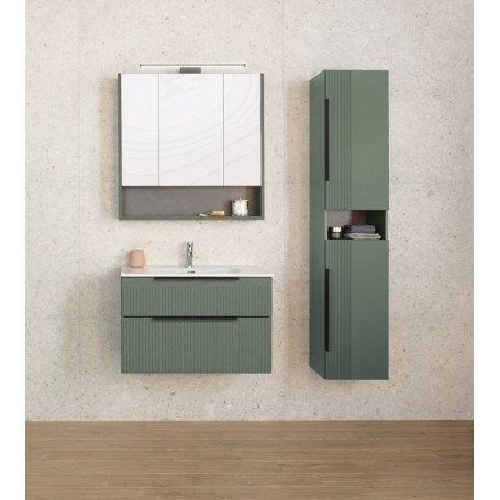 Miriad 100 upper bathroom cabinet green matt