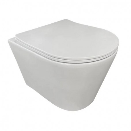 Vivid Wall - hung toilet with seat Vortex 485x370x365 mm