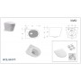 Vivid Wall - hung toilet with seat Vortex 485x370x365 mm