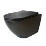 Mondo Black Wall- Hung toilet seat - Rimless 490x370x370 mm