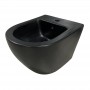 The Mondo black wall-hung bidet dimensions 490x370x320 mm