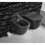 The Mondo black wall-hung bidet dimensions 490x370x320 mm