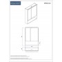 Miriad 60 upper bathroom cabinet grafit supermat