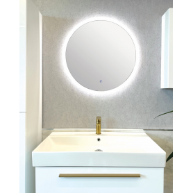 Talia mirror with LED lighting D80 cm