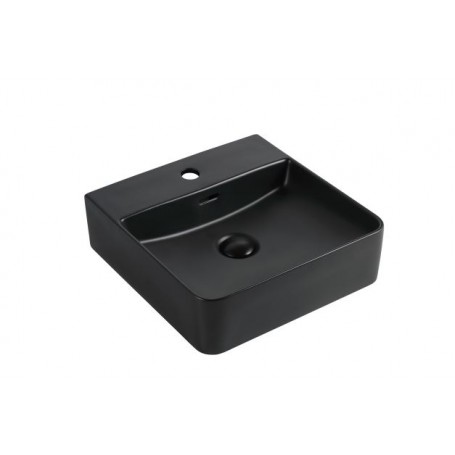 Armal washbasin Art 420x420x130mm mounted on a plate, matt black