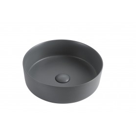 Armal washbasin Art 360x360x120mm mounted on a plate, matt dark gray