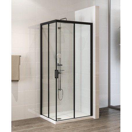 Armal Domino Black rectangular shower cabin 100x80 Klik CP