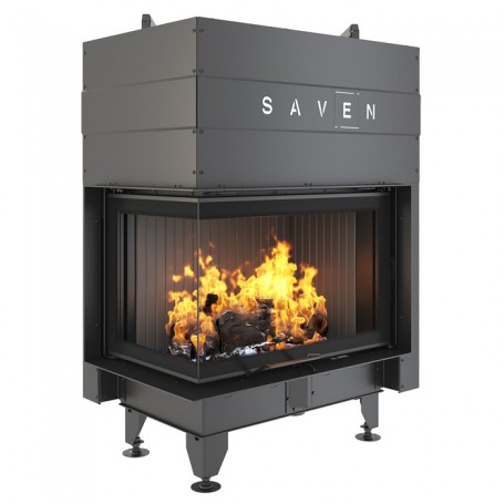 Fireplace insert SAVEN Energy Up 75х50х47L Black (15,1 kW) ECO