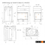 Kamin ugradbeni G/SAVEN Energy Up 75x50x47L  (15,1 kW) - crni šamot