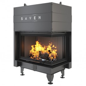 Fireplace insert SAVEN Energy Up 75х50х47L Black (15,1 kW) ECO