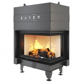 Fireplace insert SAVEN Energy Up 75х50х47R Black (15,1 kW) ECO