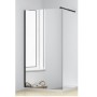 Armal shower wall 90x200 "walk in" mirror effect black matte profile