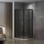 Armal Domino semicircular shower cabin 80 click CP, transparent glass